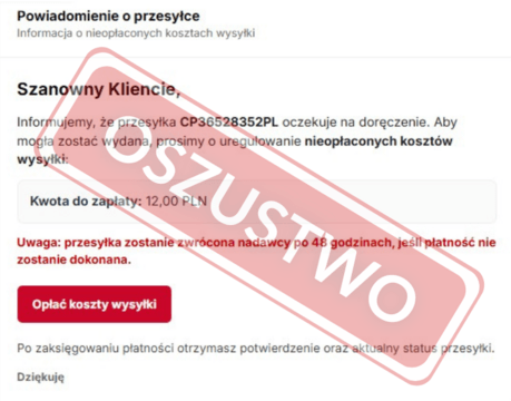 Uważaj na wiadomości od oszustów 