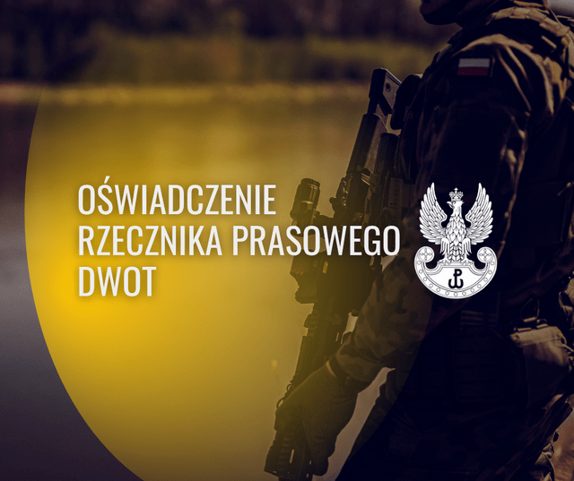 Oświadczenie rzecznika prasowego DWOT