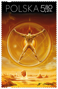 Znaczek 1 - nowa emisja Poczty Polskiej "Fantastyczne Światy" Wojciecha Siudmaka 
