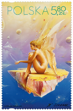 Znaczek 2 - nowa emisja Poczty Polskiej "Fantastyczne Światy" Wojciecha Siudmaka 