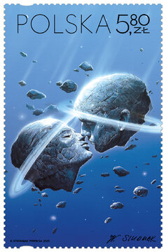 Znaczek 4 - nowa emisja Poczty Polskiej "Fantastyczne Światy" Wojciecha Siudmaka 