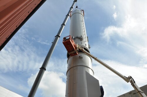 Montaż silnika układu kogeneracyjnego w EC Elbląg