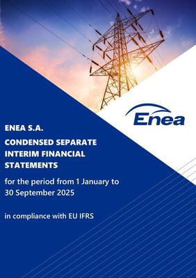Enea S.A.  Condensed Separate Interim Financial Statements for IIIQ 2025