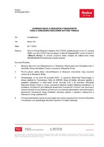 Zaświadczenie o wskaźniku finansowym i rzeczowe aktywa trwałe 30września2025