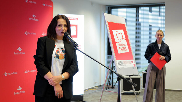 Prezeska Fundacji Grupy Poczta Polska Marta Schmude i członkini zarządu Joanna Trzaska-Wieczorek 