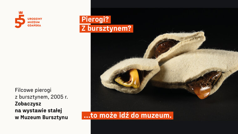 Na grafice bursztynowe pierogi autorstwa Olgi Podfilipskiej-Krysińskiej. 