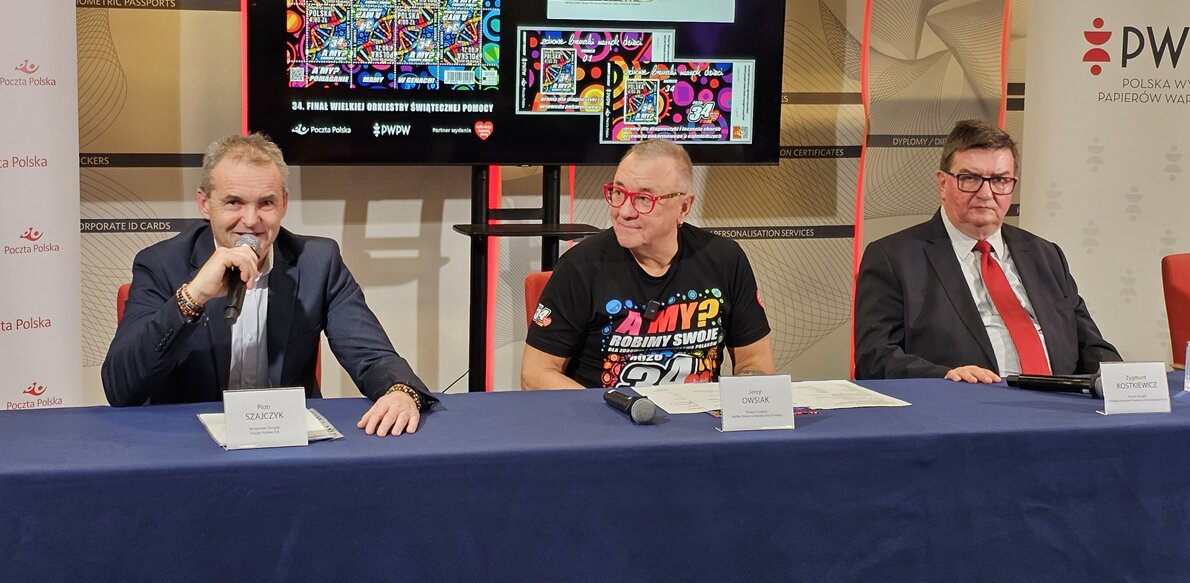 Specjalne znaczki, niezwykłe aukcje. Tak Poczta Polska i Polska Wytwórnia Papierów Wartościowych zagrają z WOŚP