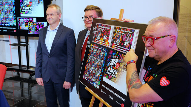 Prezentacja znaczka na 34. finał WOŚP 