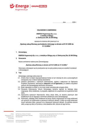 Pobierz Ogłoszenie o zamówieniu SPOT pellet agro