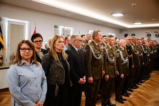 Uroczyste otwarcie sali tradycji Dowództwa Wojsk Obrony Terytorialnej 6