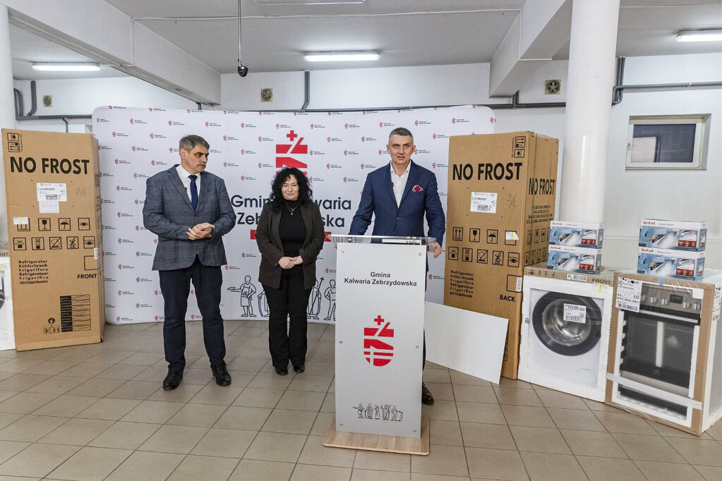 Wręczenie nagrody dla Kalwarii Zebrzydowskiej w ramach akcji „Świeć się z Energą”