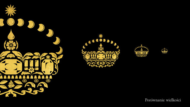 Wizualizacja_porównanie wielkości_nowa identyfikacja wizualna Zamku Królewskiego w Warszawie