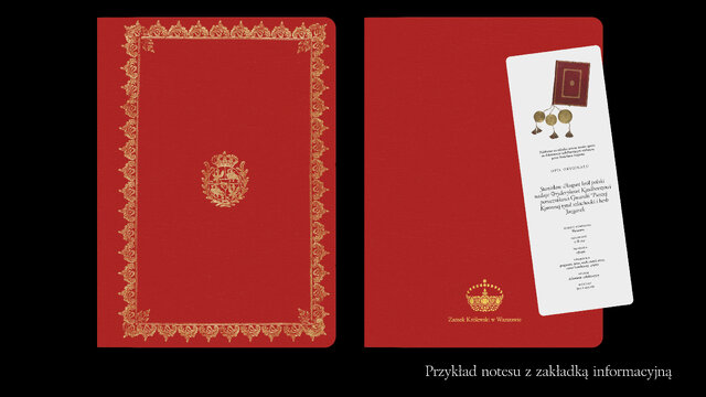 Wizualizacja_przykład notesu_nowa identyfikacja wizualna Zamku Królewskiego w Warszawie