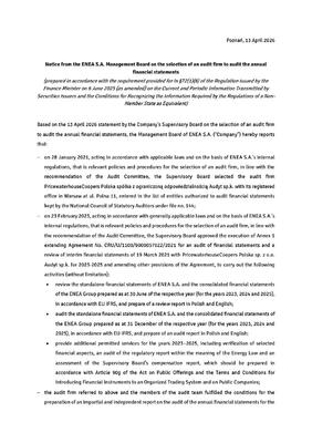 Notice of the Management Board 