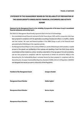 Statements of the Management Board
