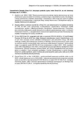 Uzasadnienie podziału zysku