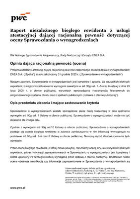 Raport niezależnego biegłego rewidenta