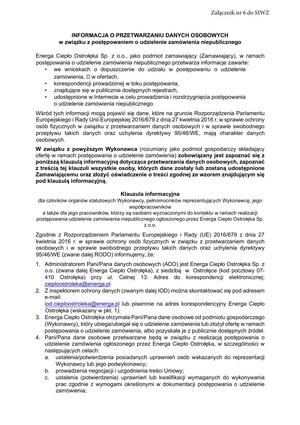 Pobierz Załącznik nr 6 do SIWZ - klauzula informacyjna
