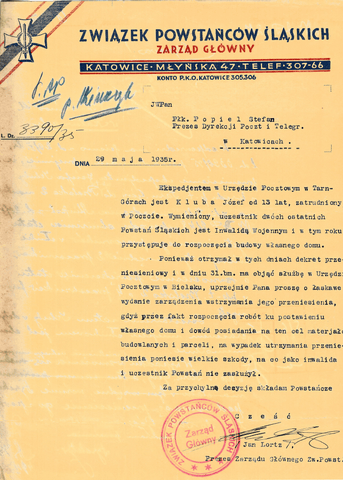 Józef Kluba dokument