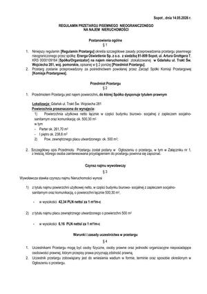Pobierz Regulamin przetargu Gdańsk ul  Trakt Św  Wojciecha 281 Energa Oświetlenie Sp  z o  o 
