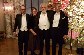 Na zdjęciu od lewej: Harald Weinfurter, Claudia Keller, Anton Zeilinger i Marek Żukowski.