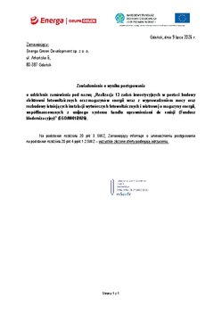 Pobierz Zawiadomienie o wyniku EGD 0001 2026 www