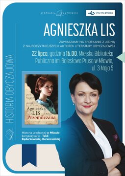 Plakat zapowiadający spotkanie z Agnieszką Lis 