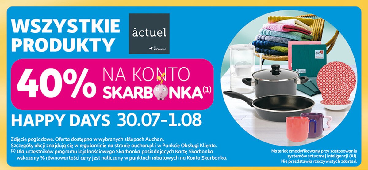 Happy Days z wyposażeniem kuchni marki Actuel w Auchan
