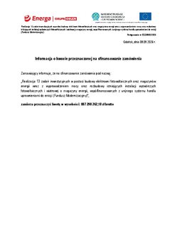 Pobierz Informacja o kwocie przeznaczonej na sfin zam 