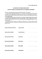 Statement of the Management Board I H 2026