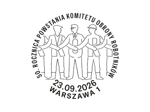 50. rocznica powstania Komitetu Obrony Robotników - datownik 