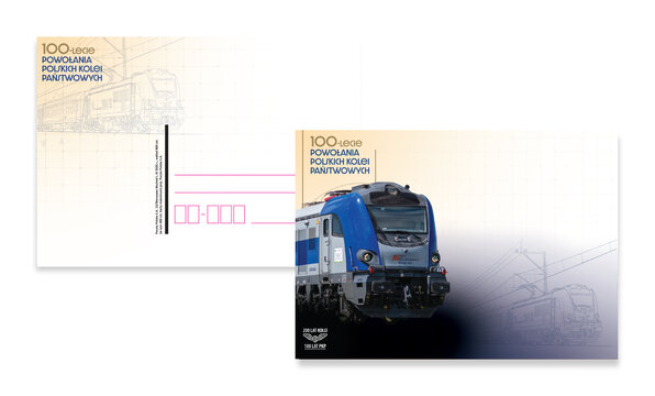 100 lat PKP - kartka 