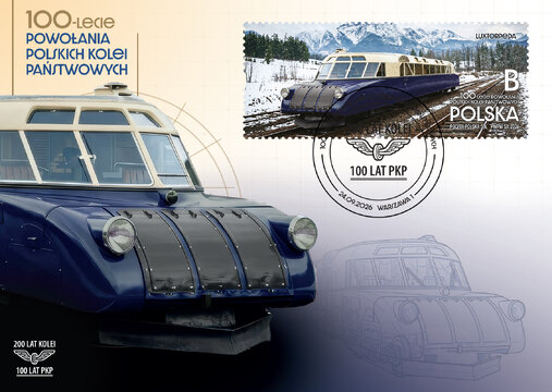 100 lat PKP - karta maksimum 