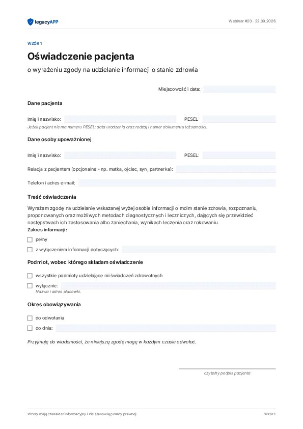 1 Wzor zgoda na informacje o stanie zdrowia LegacyApp