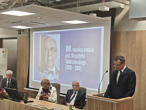Prezentacja znaczka wydanego z okazji 100. rocznicy urodzin prof. Krzysztofa Skubiszewskiego 
