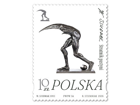 Znaczek "Strażnik pustyni" - "Fantastyczne światy" Wojciecha Siudmaka 