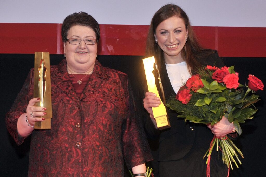 Henryka Krzywonos-Strycharska, Justyna Kowalczyk.JPG