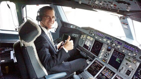 Los Angeles Mayor Eric Garcetti Experiences the Captain's Seat on the Emirates' A380 in Los Angeles.jpg