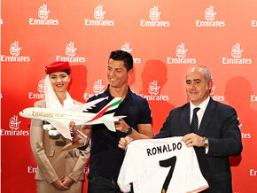 Emirates Global Ambassador Cristiano Ronaldo and Emirates Country Manager Fernando Suarez de Gongora.jpg