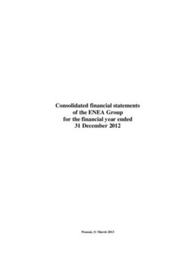 Consolidated finanacial statements of the ENEA Capital Group
