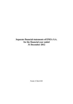 Separate financial statements of ENEA S.A.