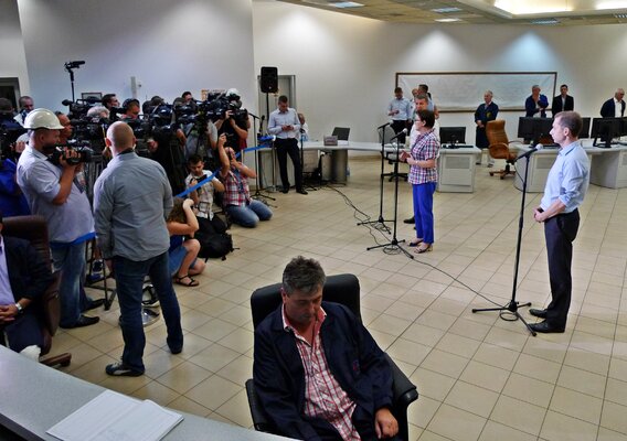 Meeting with journalists in the power plant in Kozienice