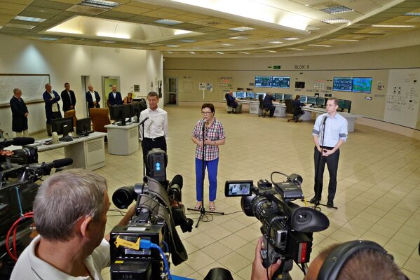 Meeting with journalists in the power plant in Kozienice