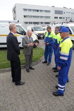 Piotr Florek, the governor of the Wielkopolskie province and Michał Jarczyński hand the keys