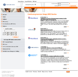 centrum prasowe Grupy BRE Banku (zrzut ekranowy)