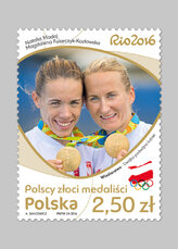 Polscy złoci medaliści_znaczek_Magdalena Fularczyk-Kozłowska i Natalia Madaj.jpg
