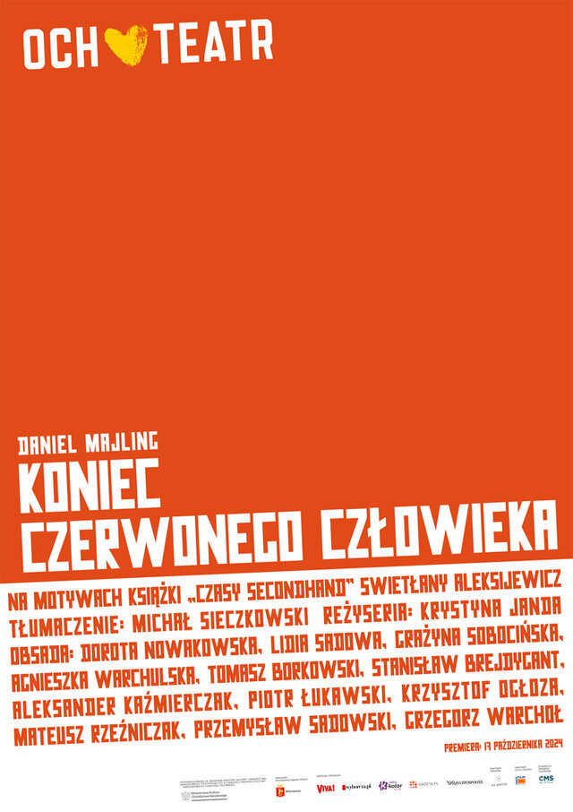 Plakat: KONIEC CZERWONEGO CZŁOWIEKA