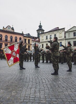 13 Świętokrzyska Brygada OT podczas przysięgi w Cieszynie - 07.12.2019