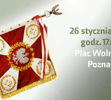 Wręczenie sztandaru wojskowego 12 Wielkopolskiej Brygadzie OT