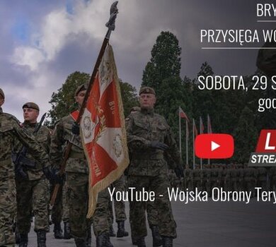 Wręczenie sztandaru 8. Kujawsko-Pomorskiej Brygadzi OT i przysięga wojskowa